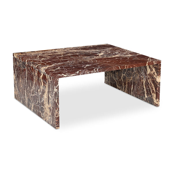 Rosso Levanto Marble Coffee Table