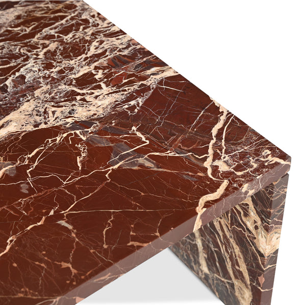 Rosso Levanto Marble Coffee Table