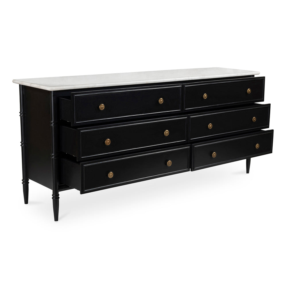 Black 6 Drawer Dresser