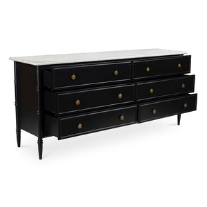Black 6 Drawer Dresser