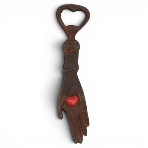 Hand With Heart Bottle Opener - Natural