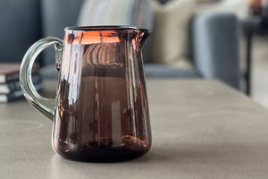 Handblown Glass Pitcher - Tamarind