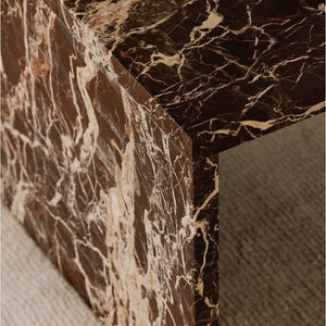 Rosso Levanto Marble Coffee Table