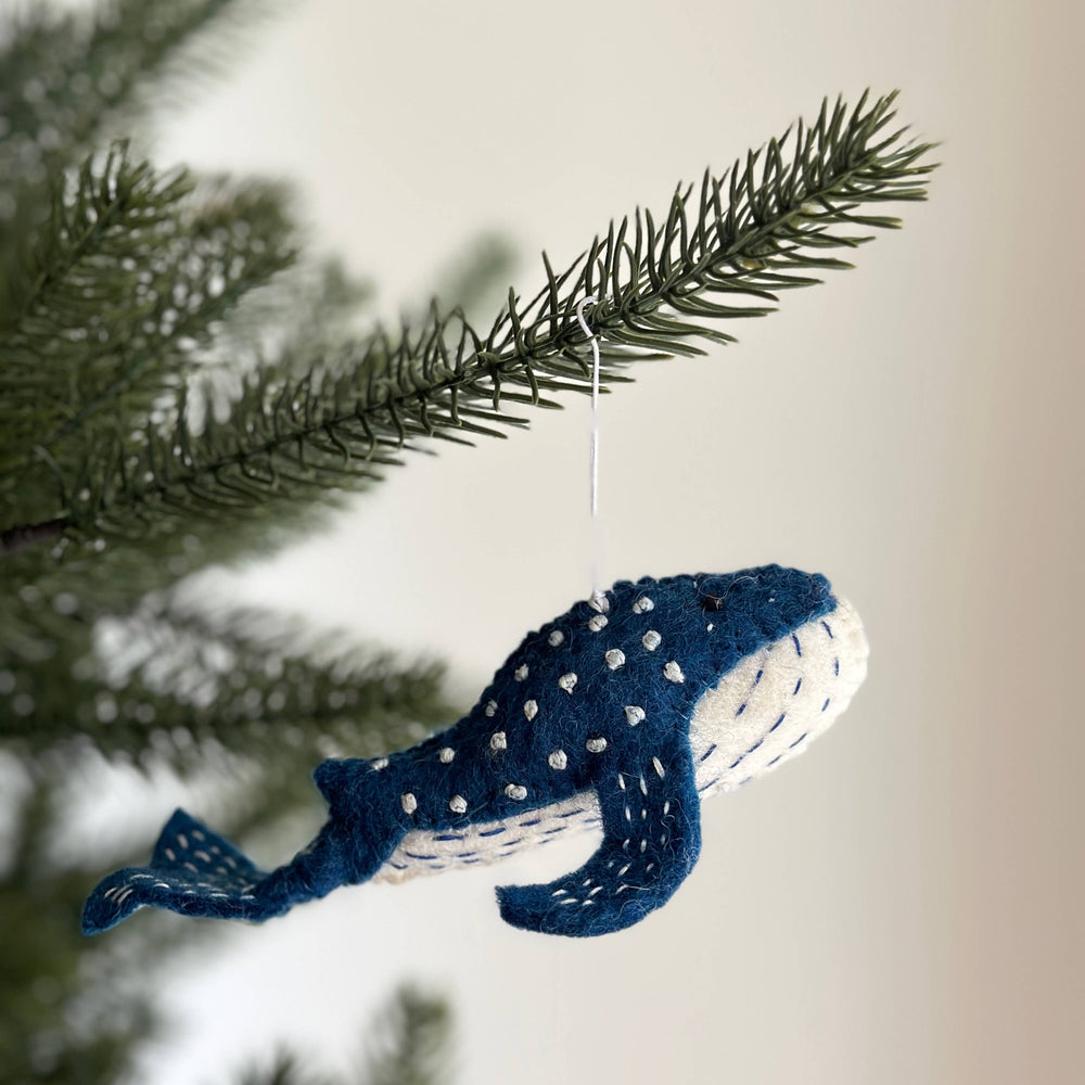 Blue Minke Whale Ornament