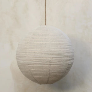Round Linen Pendant Beige