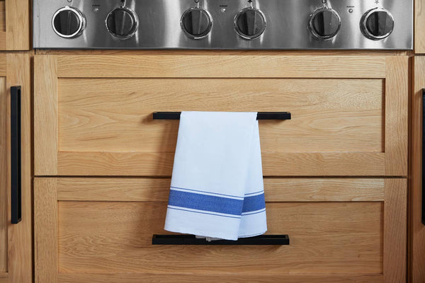 Classic Italian Kitchen Towel - Herringbone Blue