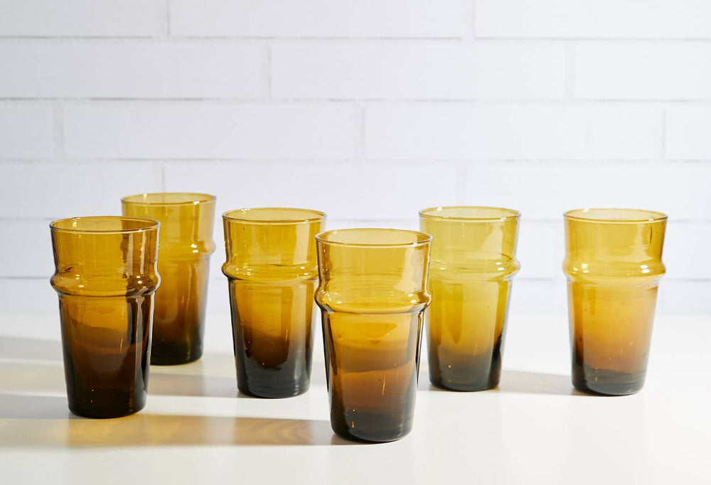 Amber Moroccan Beldi Glassware