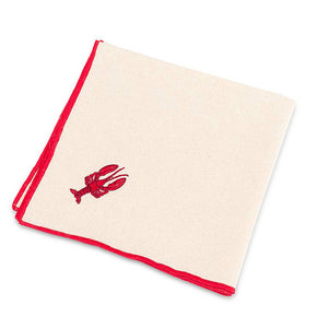 Stitched Lobster Napkin-18"Sq
