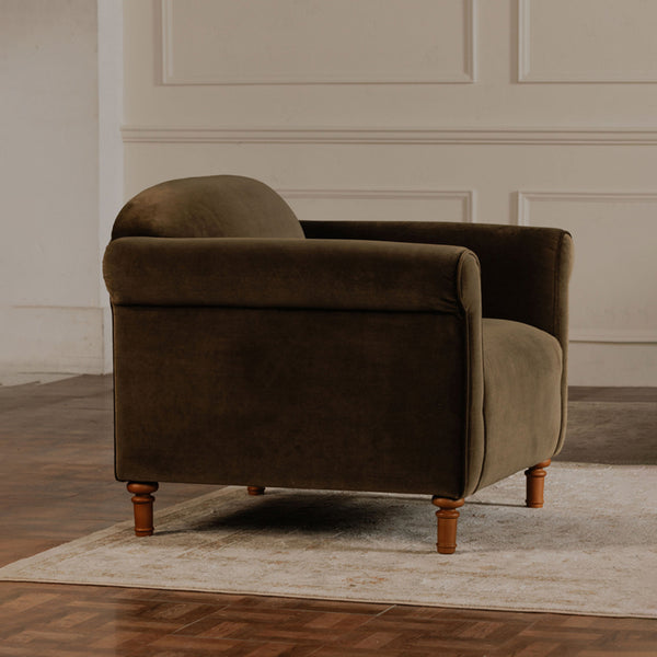 Green Velvet Traditional Chair