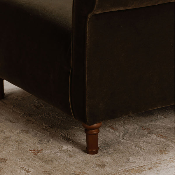 Green Velvet Traditional Chair