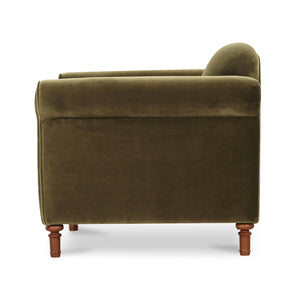 Green Velvet Traditional Chair