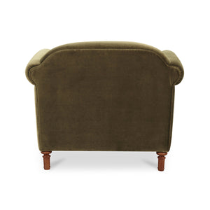 Green Velvet Traditional Chair