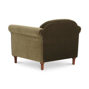 Green Velvet Traditional Chair