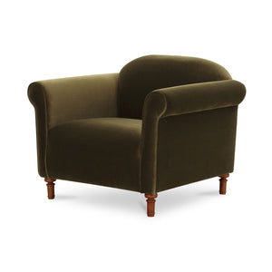 Green Velvet Traditional Chair