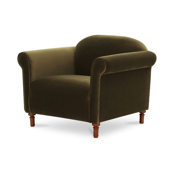 Green Velvet Traditional Chair