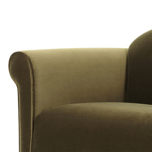 Green Velvet Traditional Chair