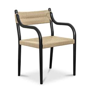 Woven Dining Chair Black