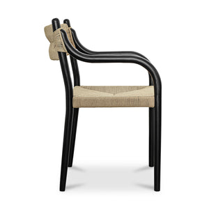 Woven Dining Chair Black