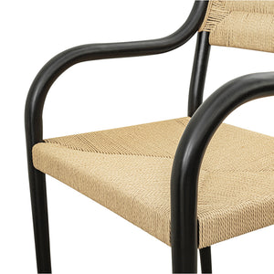 Woven Dining Chair Black