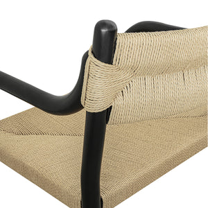 Woven Dining Chair Black