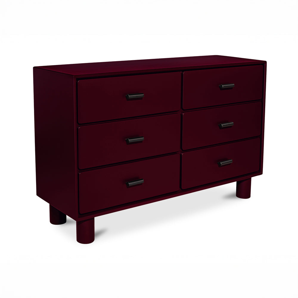 Deep Red 6 Drawer Dresser