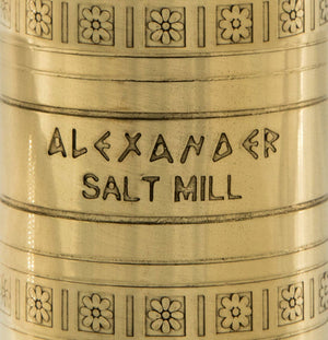 8" Brass Salt Mill - 8"