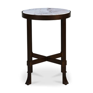 White Marble Side Table