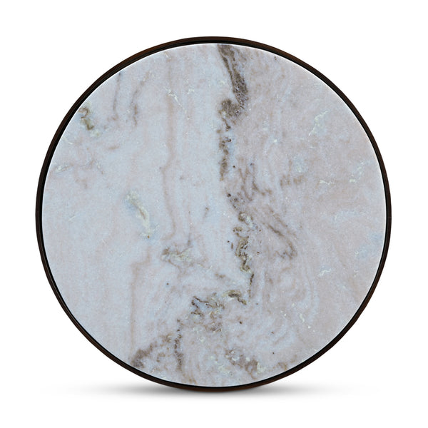 White Marble Side Table