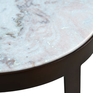 White Marble Side Table