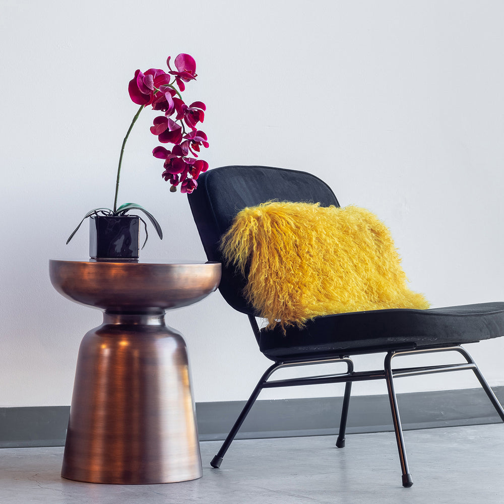 Antique Copper Accent Table