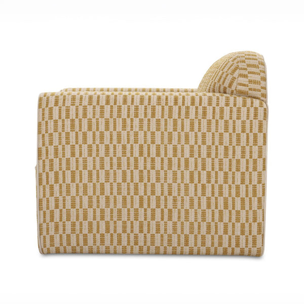 Chartreuse Geometric Accent Chair