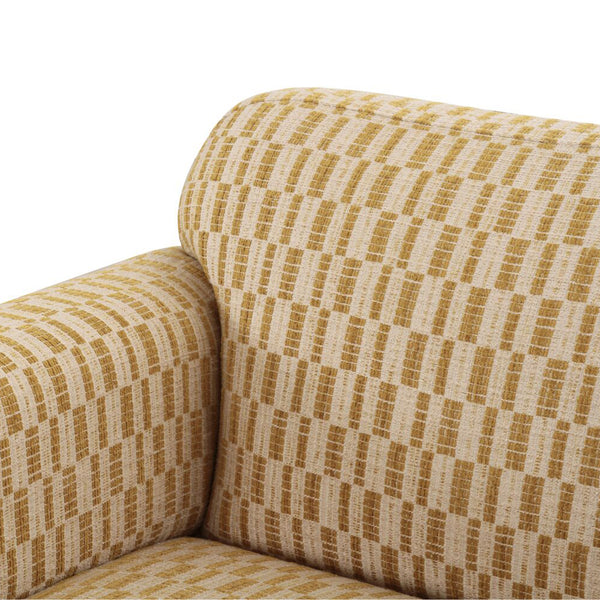 Chartreuse Geometric Accent Chair
