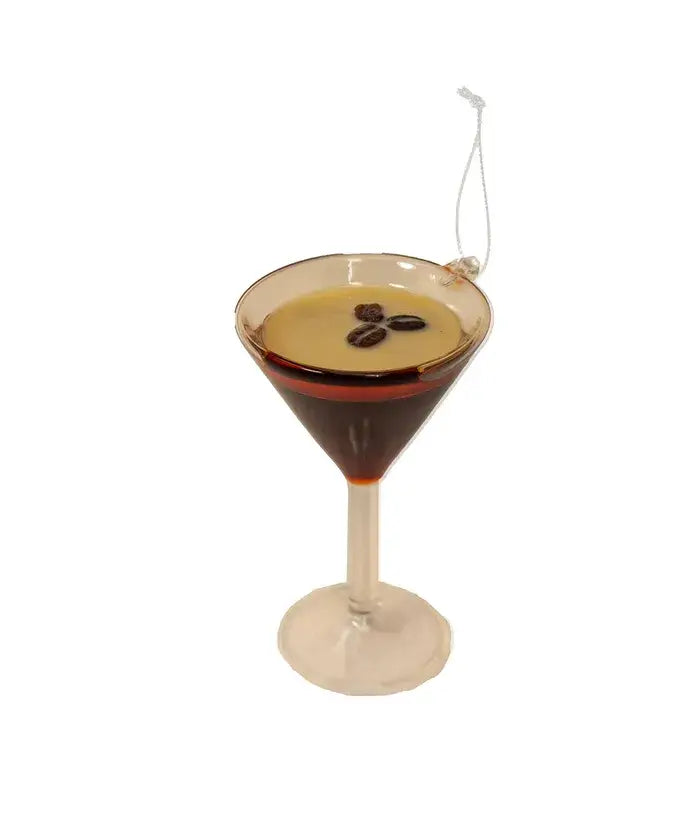 Glass Espresso Martini Ornament
