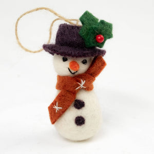 Felt Snowman Ornament