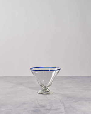 Blue Rim Margarita Glass, Glassware Cocktail, Barware