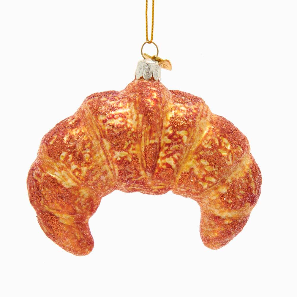 Glass Croissant Ornament