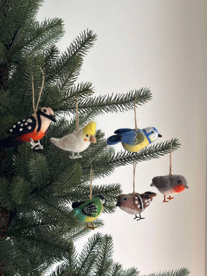 Felt Bird Ornaments Set of 6 - A Set