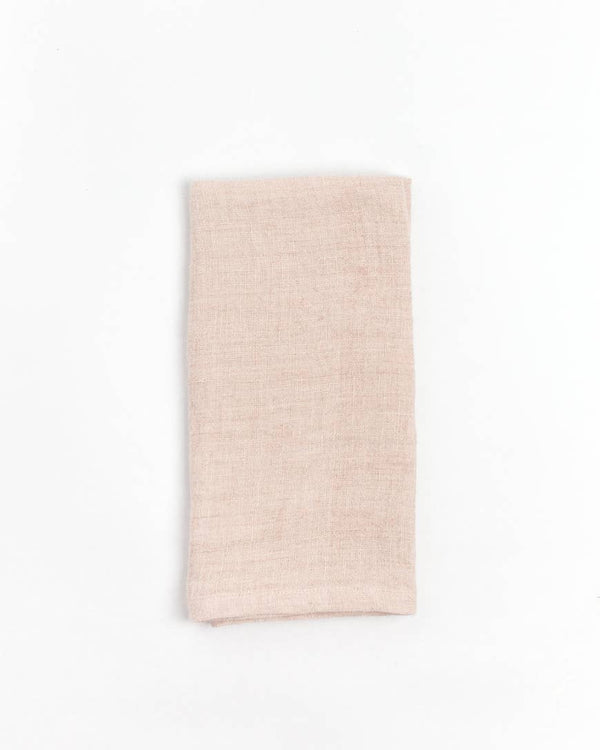 Stone Washed Linen Hemmed Dinner Napkin