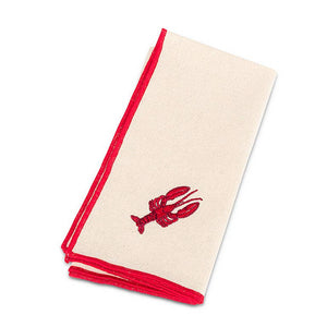 Stitched Lobster Napkin-18"Sq