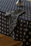 Set of Two Block Printed Linen Rio Napkin – Handmade Detailing