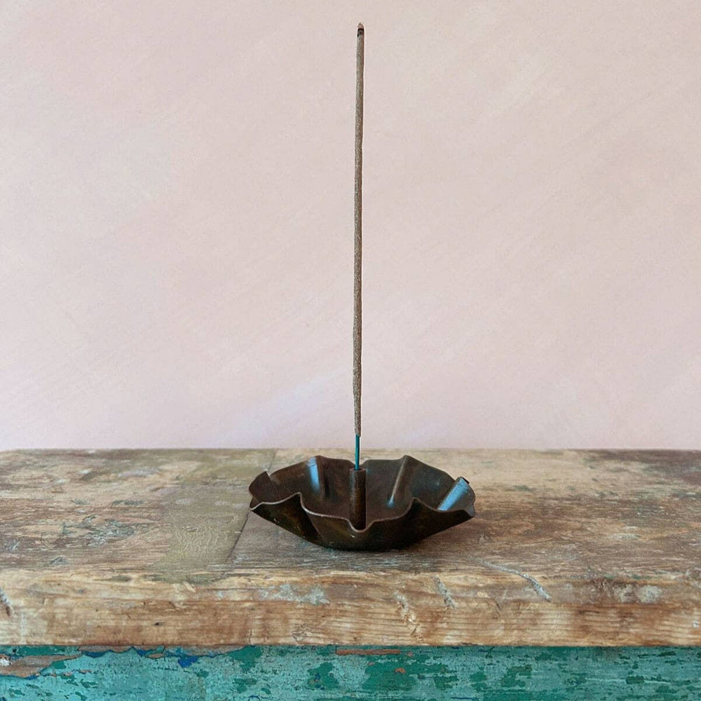 Iron Lotus Incense Holder