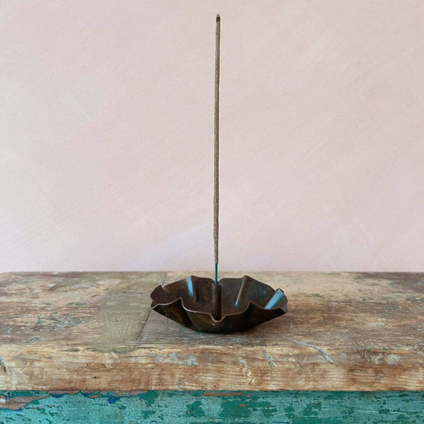 Iron Lotus Incense Holder
