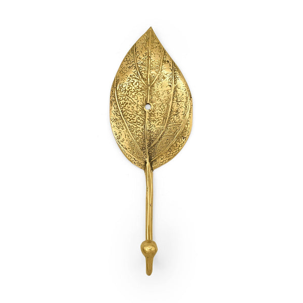 Brass Hook Forest Leaf