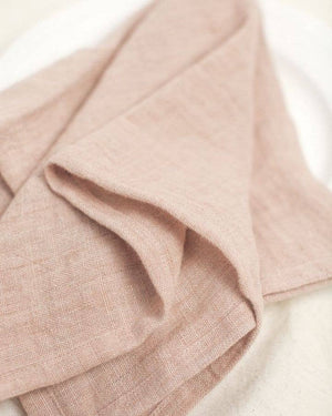 Stone Washed Linen Hemmed Dinner Napkin