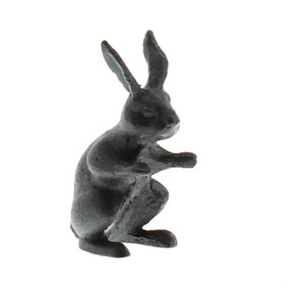 Curious Rabbit - Cast Iron Hare - Antique Black