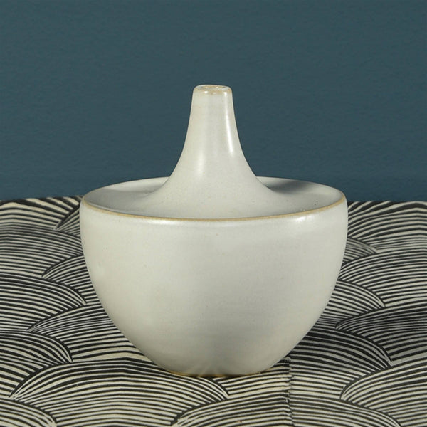 Lief Ceramic Vase - Sm - White.  opening .5"