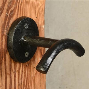 Coat Hook, Cast Iron - Lrg - Black