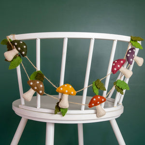 Felt Mushroom Garland