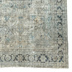 green Vintage persian area rug 