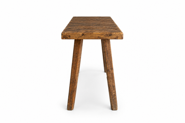 Antique Oak Butcher Block Console